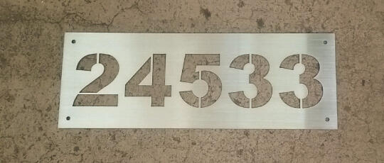 Steel Address Sign