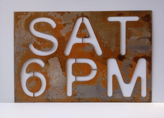 Steel sign personalized